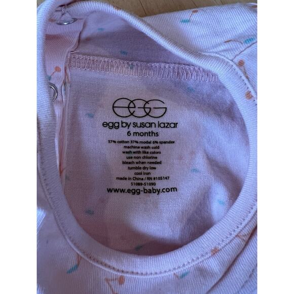 EGG by Susan Lazar Baby 6 Months Sleeveless Romper Pink with Cherries NWT - Picture 3 of 3